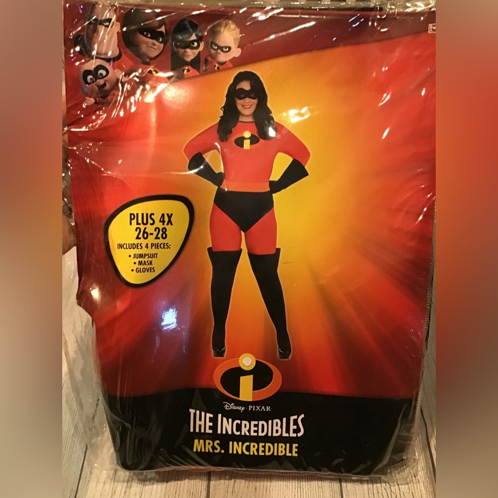 Disney the incredibles Mrs. Incredible adult costume size 4x (26-28) -NEW